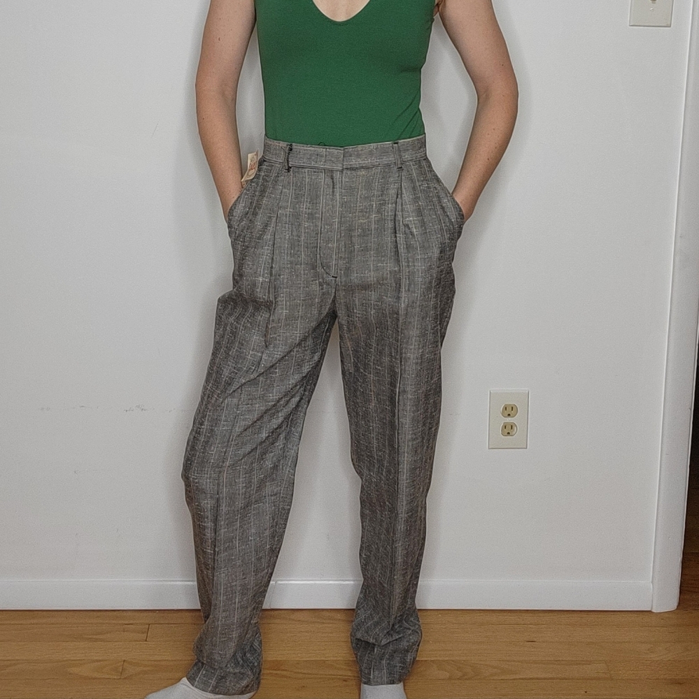 Vintage Dress Pants Deadstock 90's Academia Lord Isaac's high waist Size 9/10